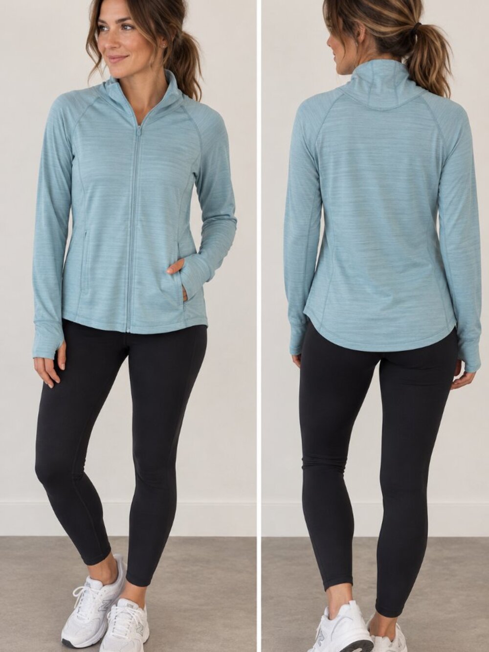 ATHLETA Pacifica Illume UPF Relaxed Jacket Blue Size Large